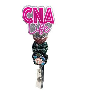 CNA Life Badge Reel with Glitter and Rhinestones